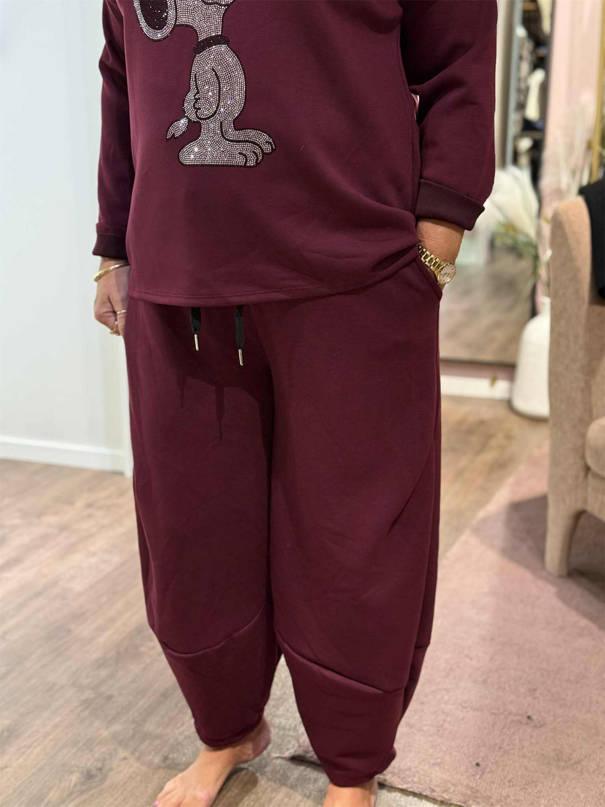 Bukse Selma Bordeaux