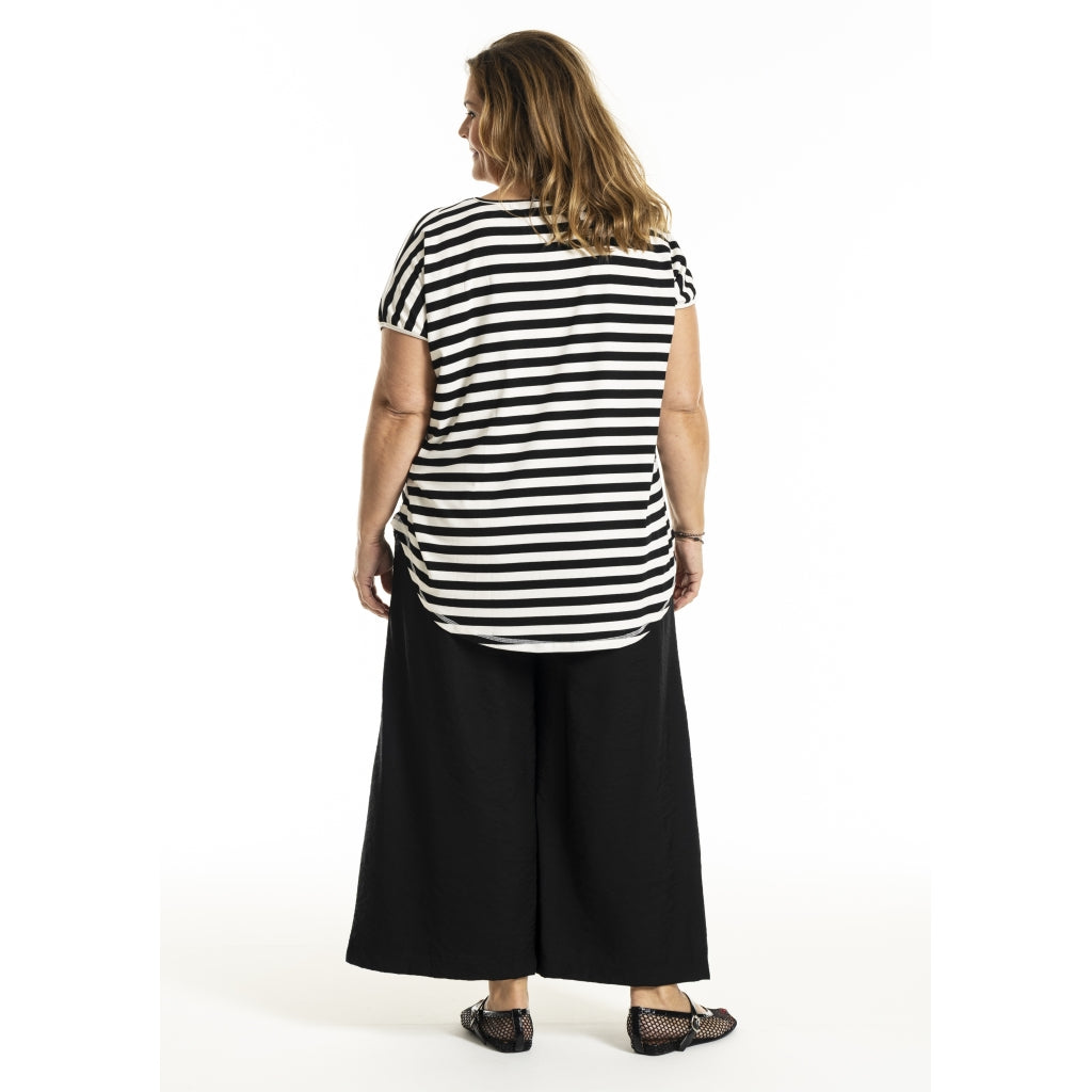 Gitte T-shirt Stripe Black