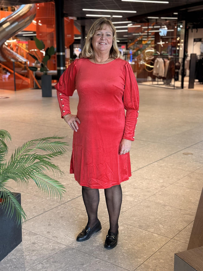 Kjole Tea Velour Red