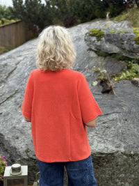 Genser Mona Rund hals Orange