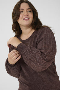 KCregitta Pleat Knit Pullover Black Coffee