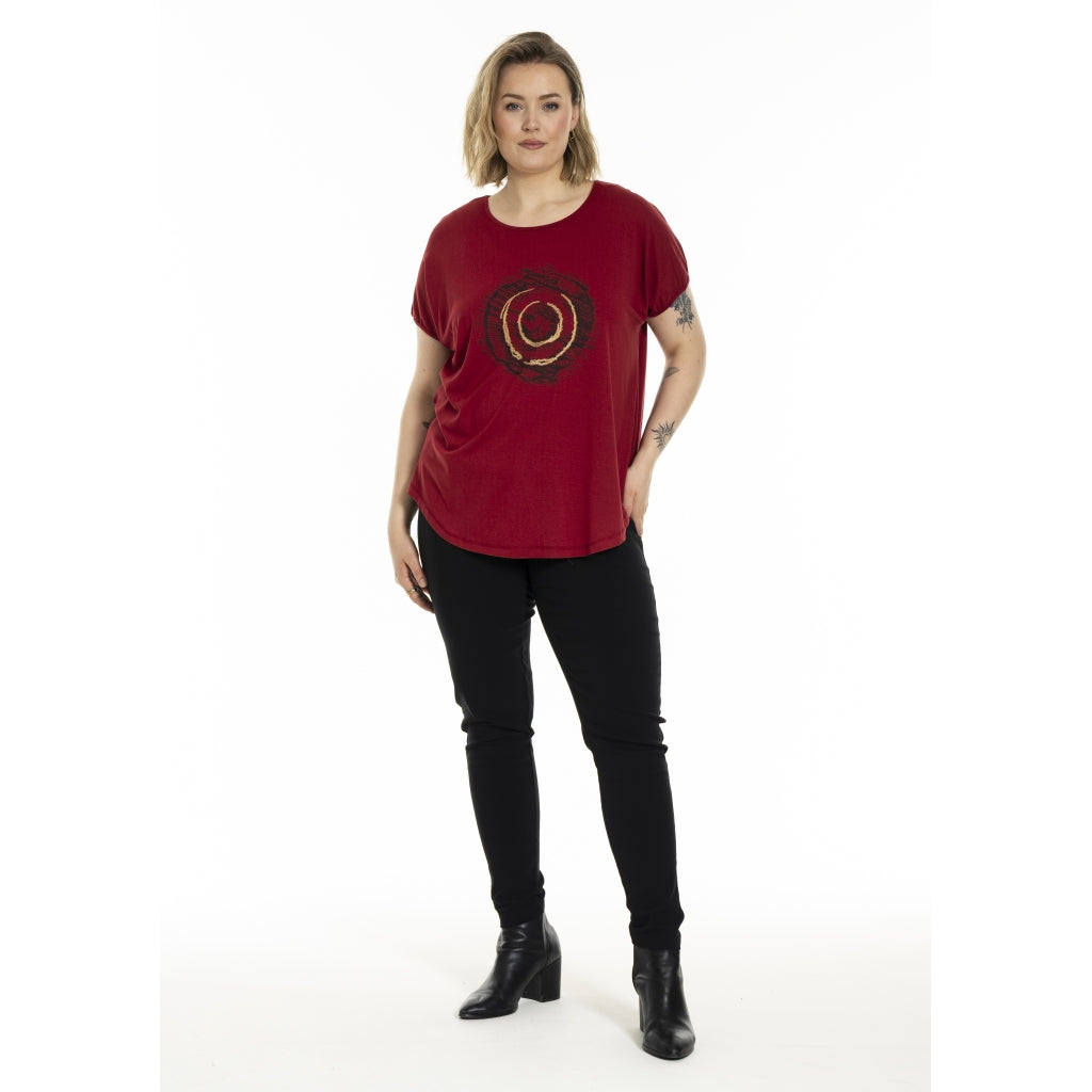 Gitte T-shirt with print Scarlet