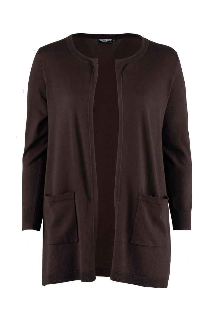 Helsinki Cardigan, LONG Dark Brown