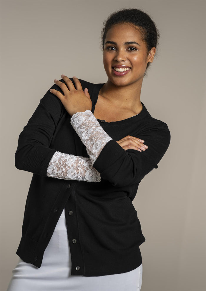 Cardigan silkemyk viskose sort.