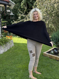 Genser Rund hals Rille Sort