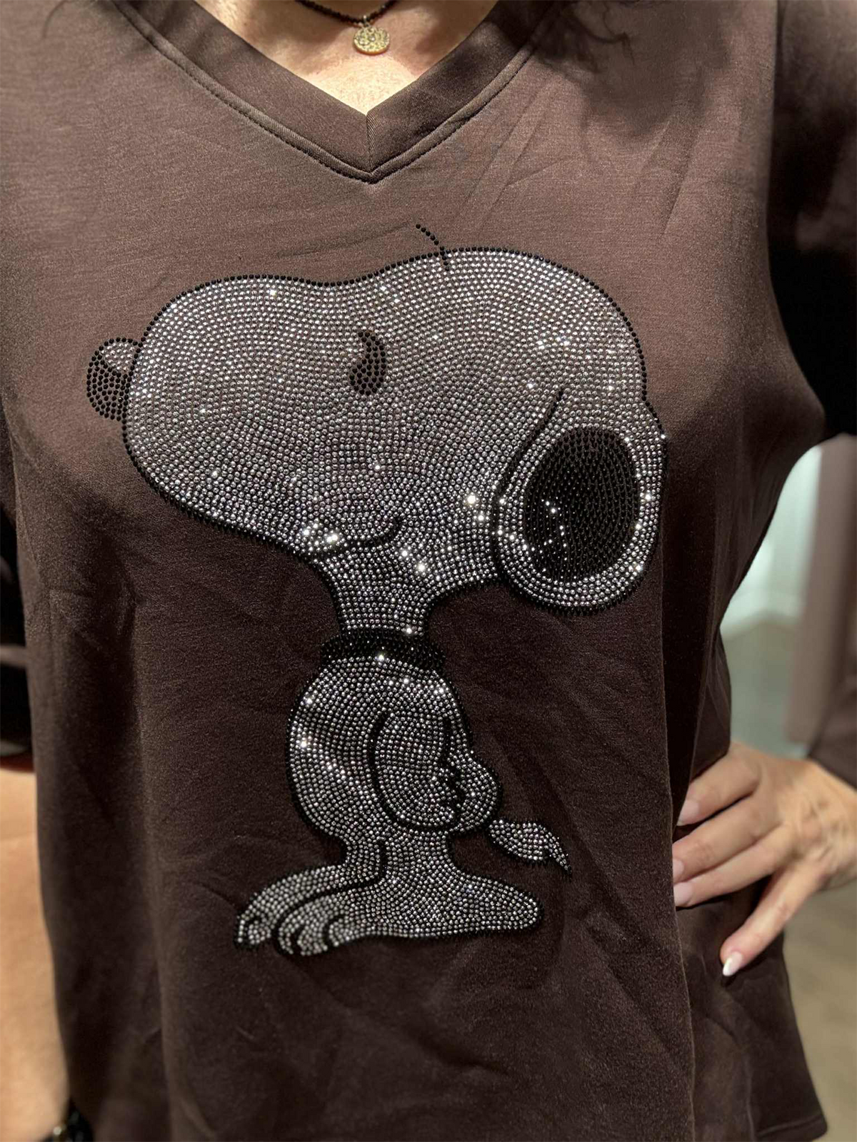 Genser Snoopy Diamond Chocolate