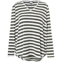Genser Gitte Olive Stripe