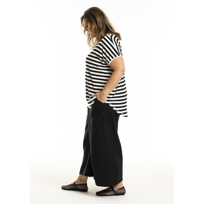 Gitte T-shirt Stripe Black