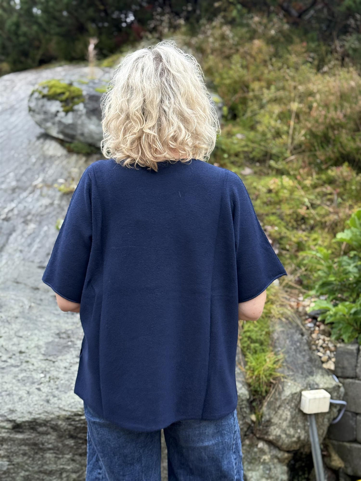 Genser Mona Rund hals Navy