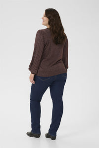 KCregitta Pleat Knit Pullover Black Coffee