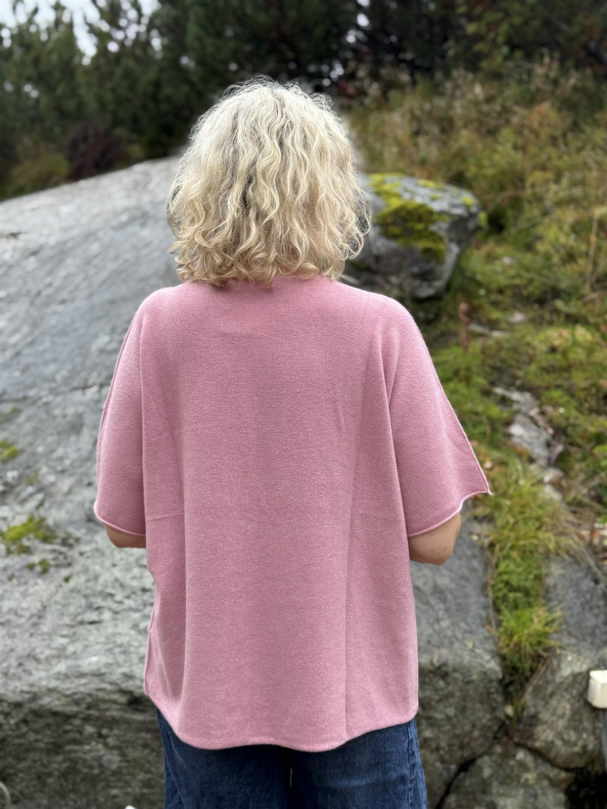 Genser Mona Rund hals Rosa