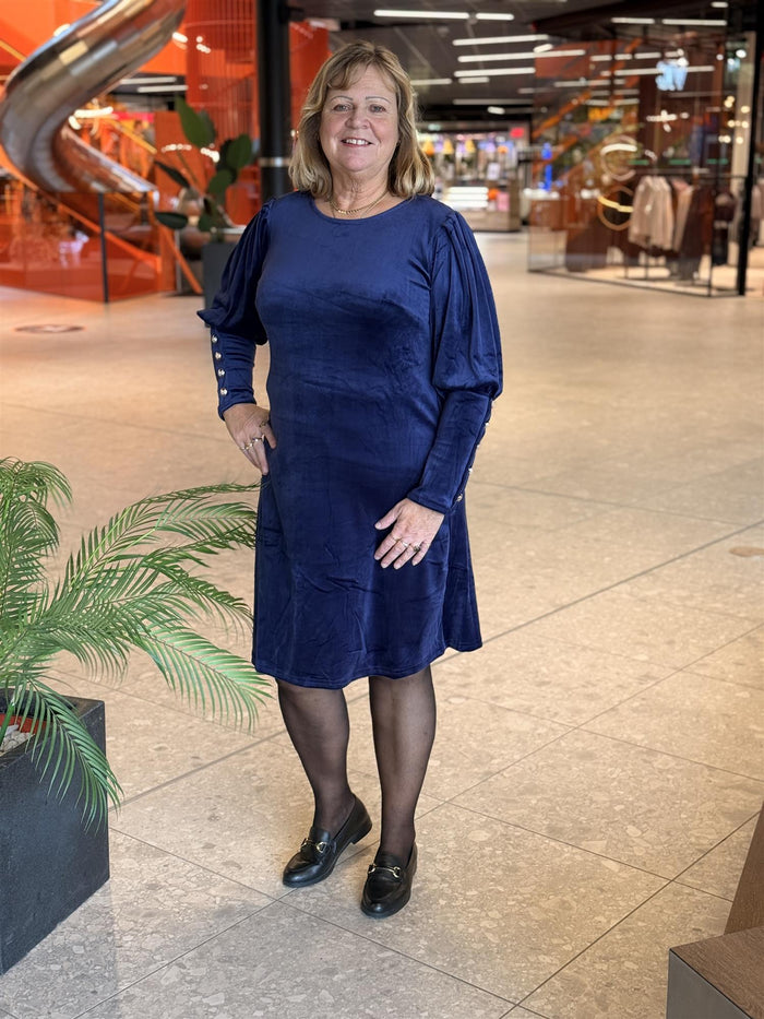 Kjole Tea Velour Navy