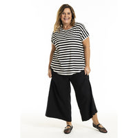 Gitte T-shirt Stripe Black