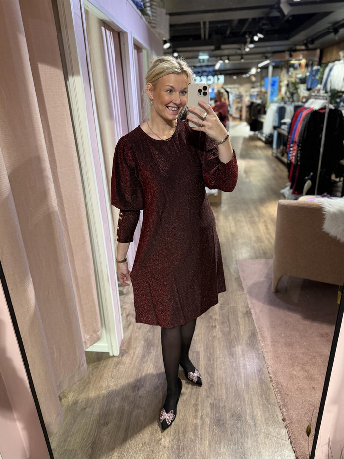 Kjole Tea Lux Bordeaux (Glitter)