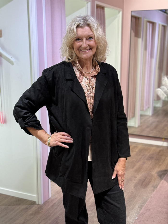 Suede Blazer Black