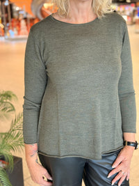 Genser Merino Oliven