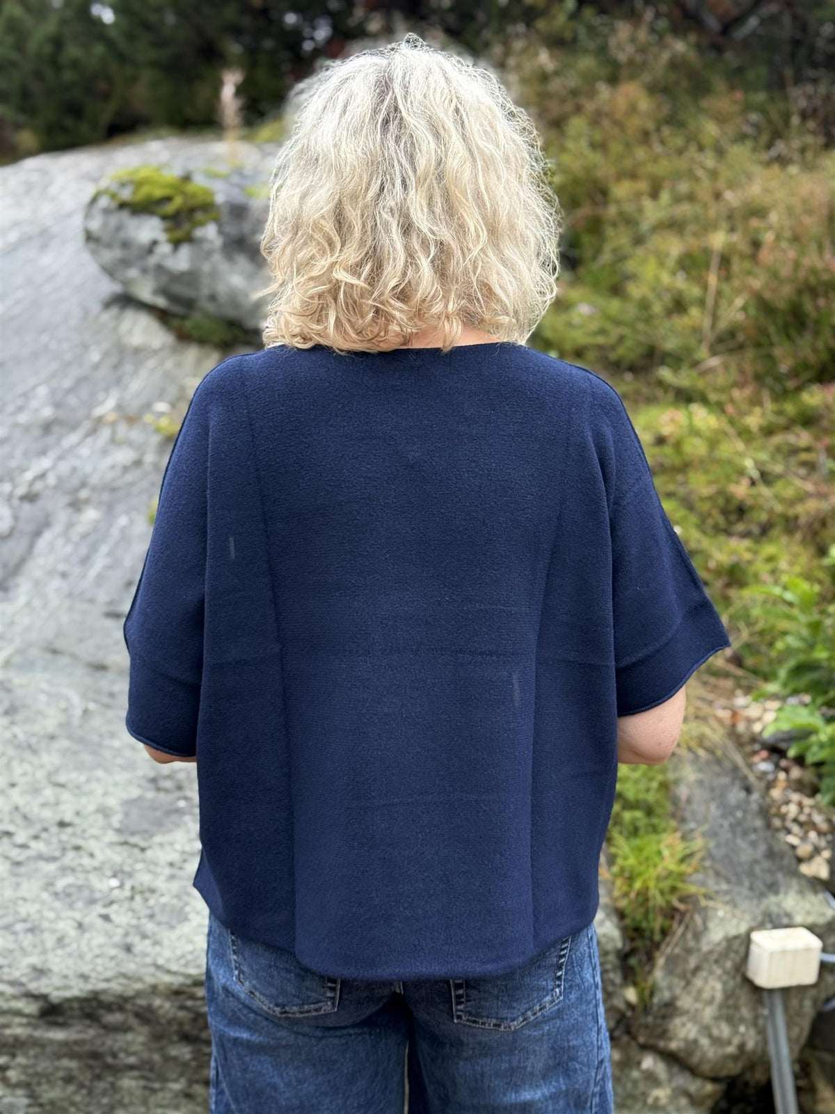 Genser Mona Rund hals Navy