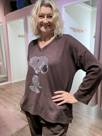 Genser Snoopy Diamond Chocolate