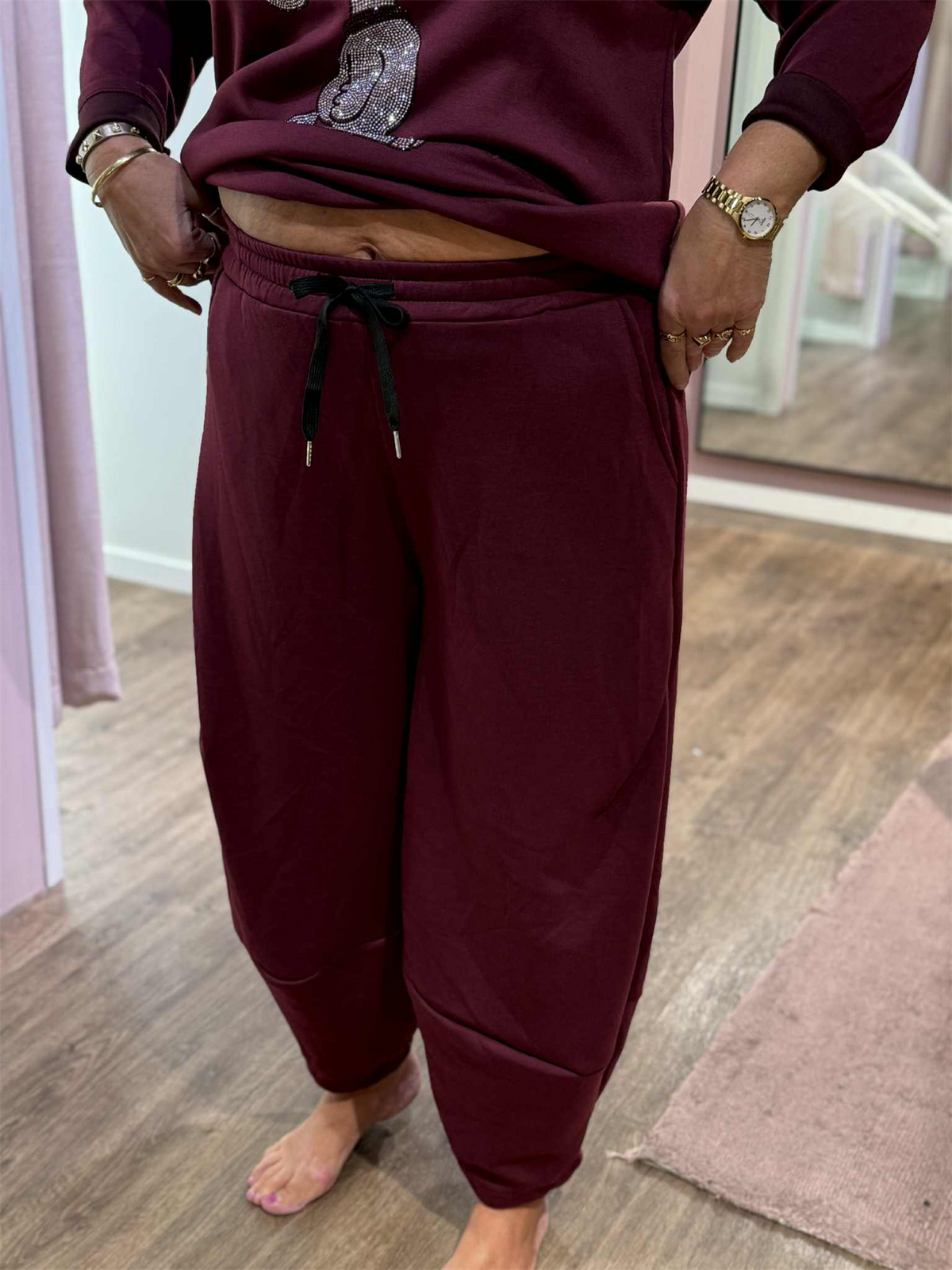 Bukse Selma Bordeaux