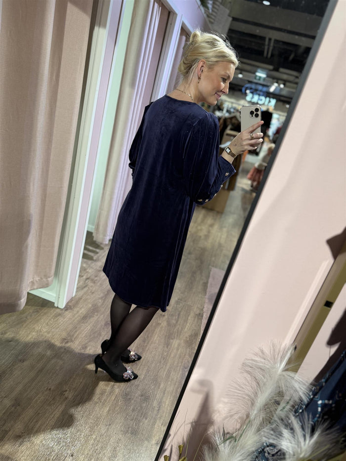 Kjole Tea Velour Navy