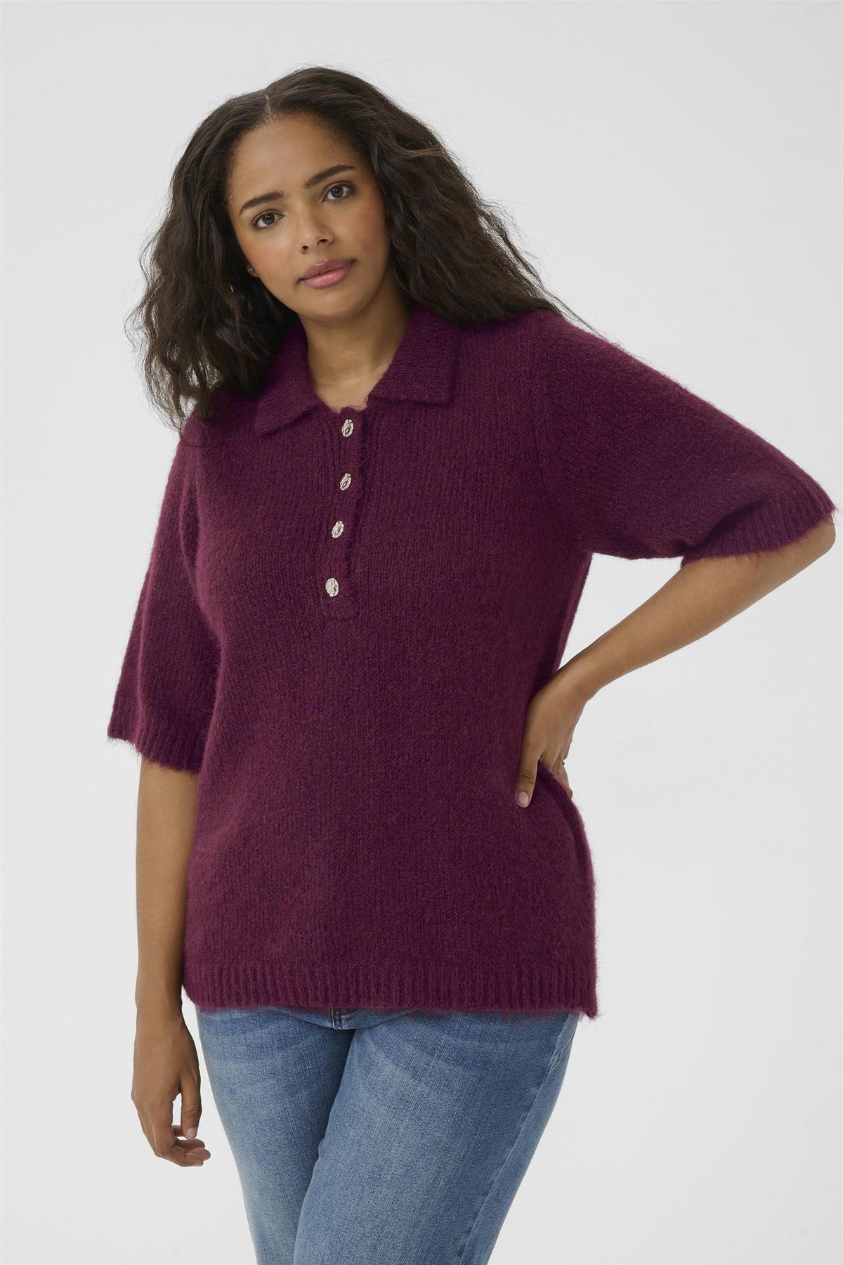 KCemilia Polo Pullover Windsor Wine