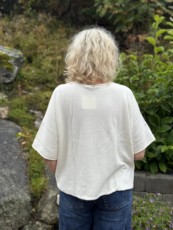 Genser Mona Rund hals Hvit