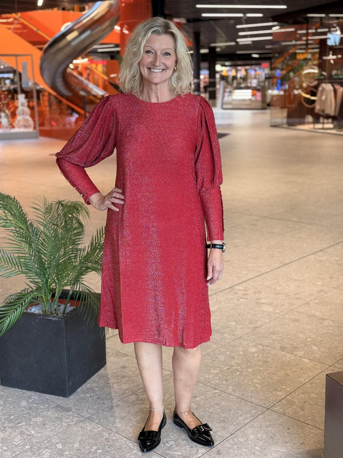Kjole Tea Lux Rubin Red (Glitter)