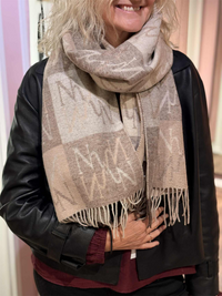 Nohr Sabrina Lammeullskjerf Beige