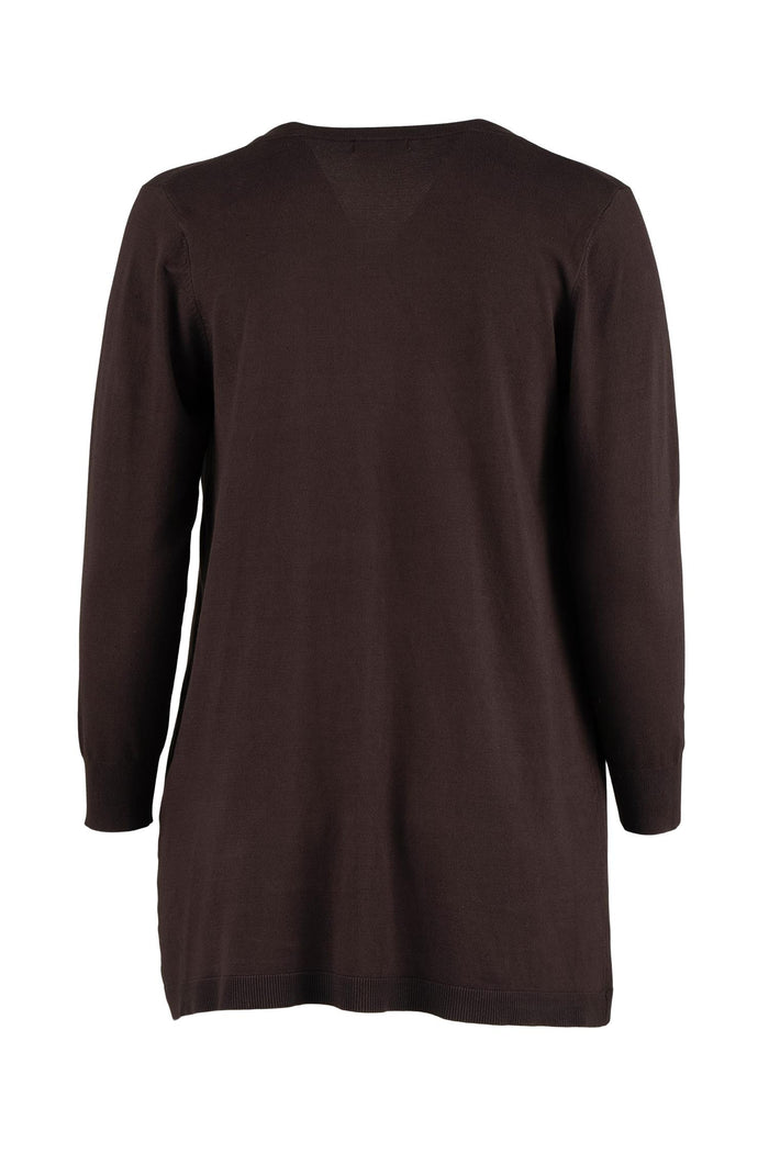 Helsinki Cardigan, LONG Dark Brown