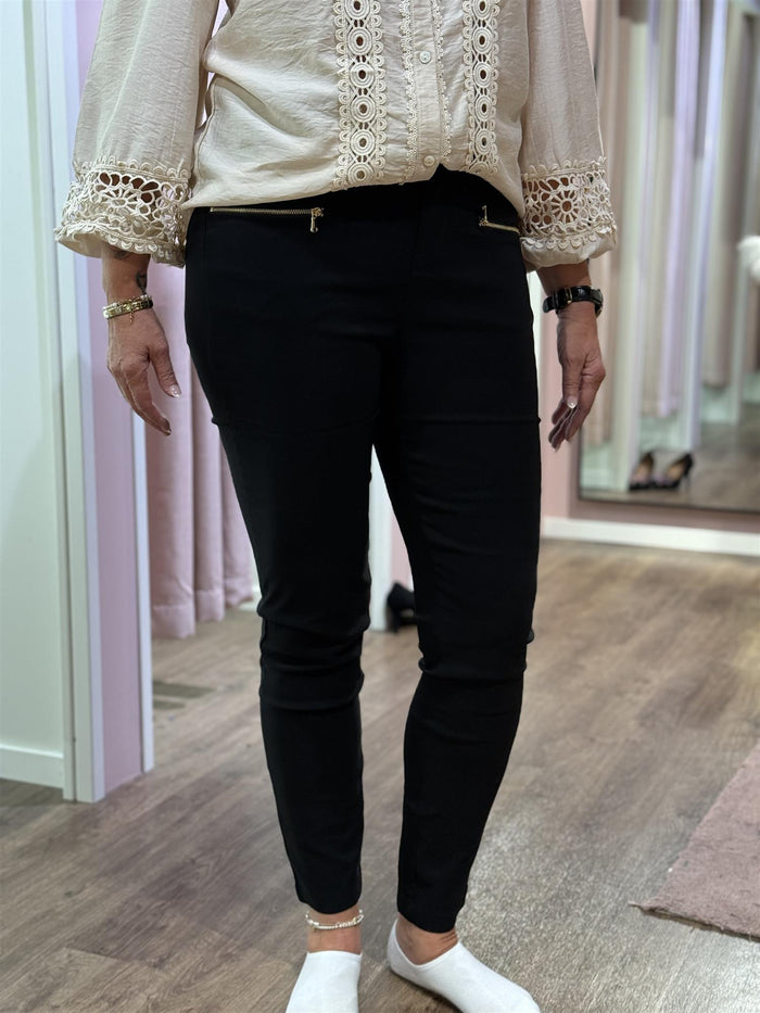 Jenna Long Gab Slim Pant Black