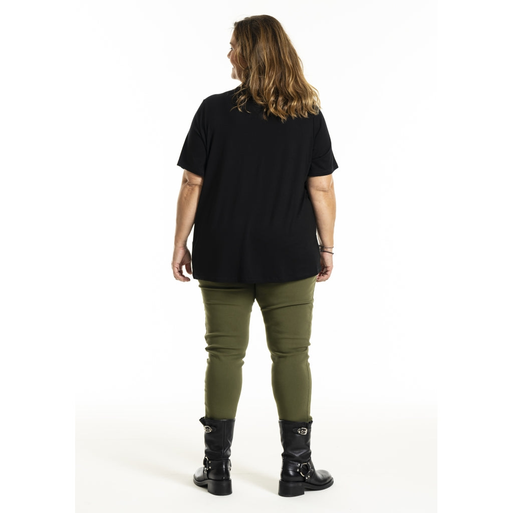 Gitte T-shirt Black w Print