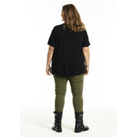 Gitte T-shirt Black w Print
