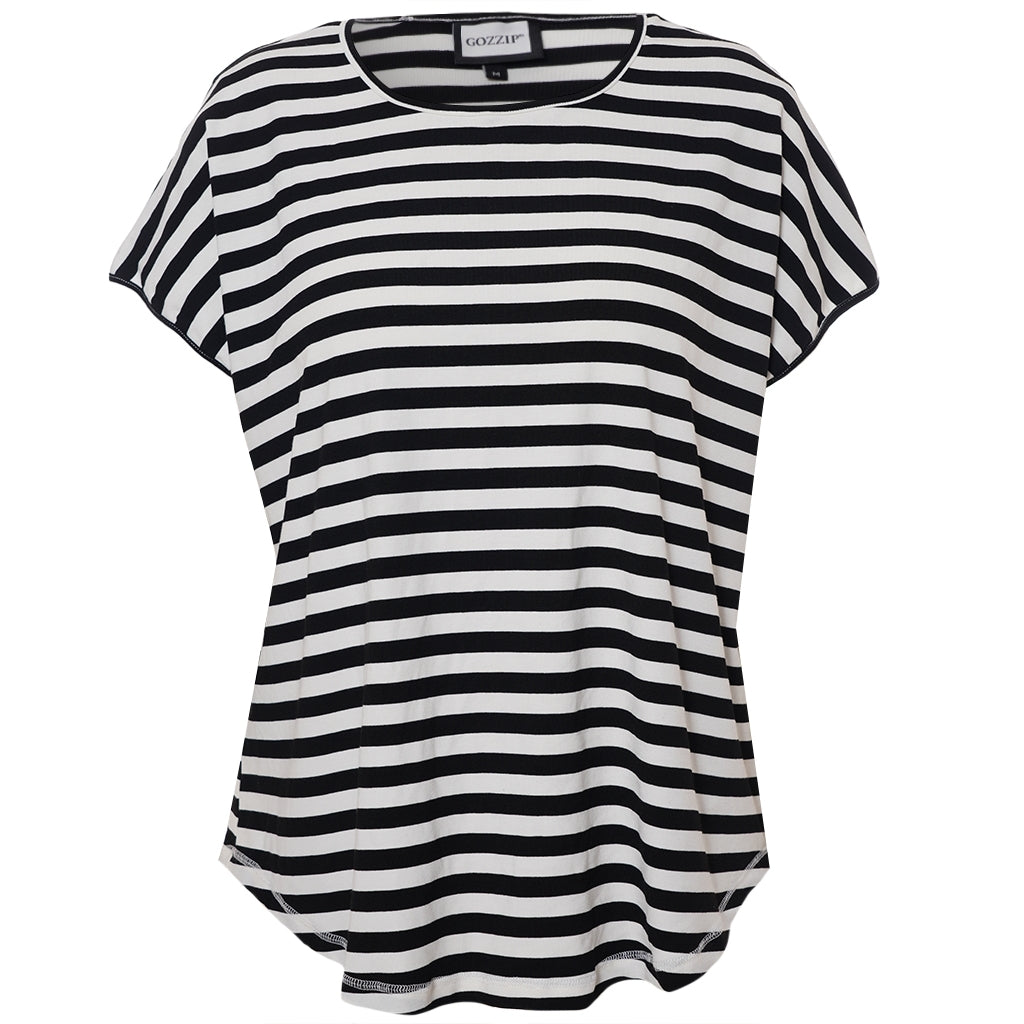 Gitte T-shirt Stripe Black