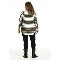 Genser Gitte Olive Stripe