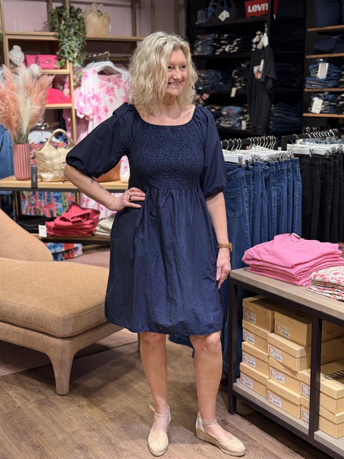 Kjole Alba Kort, Navy