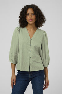 KAgabriela V-Neck Shirt Sea Spray
