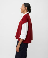 MaLucanne Cardigan Red Dahlia