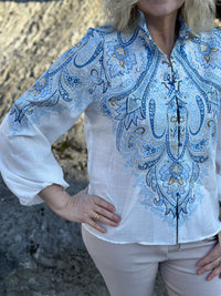 Bluse Paisley White