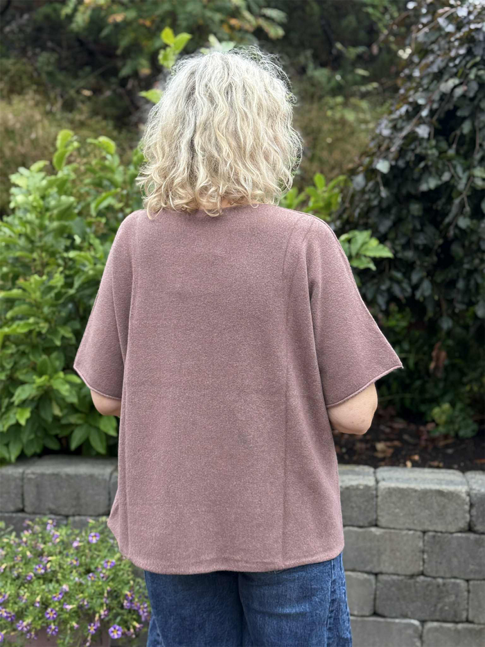 Genser Mona Rund hals Lighter brown