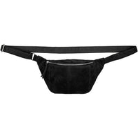 Suede Bumbag Black w. Silver