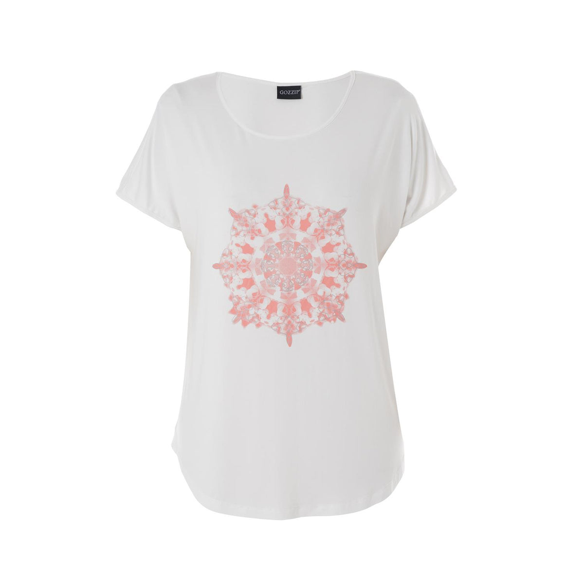 Gitte T-shirt White Coral