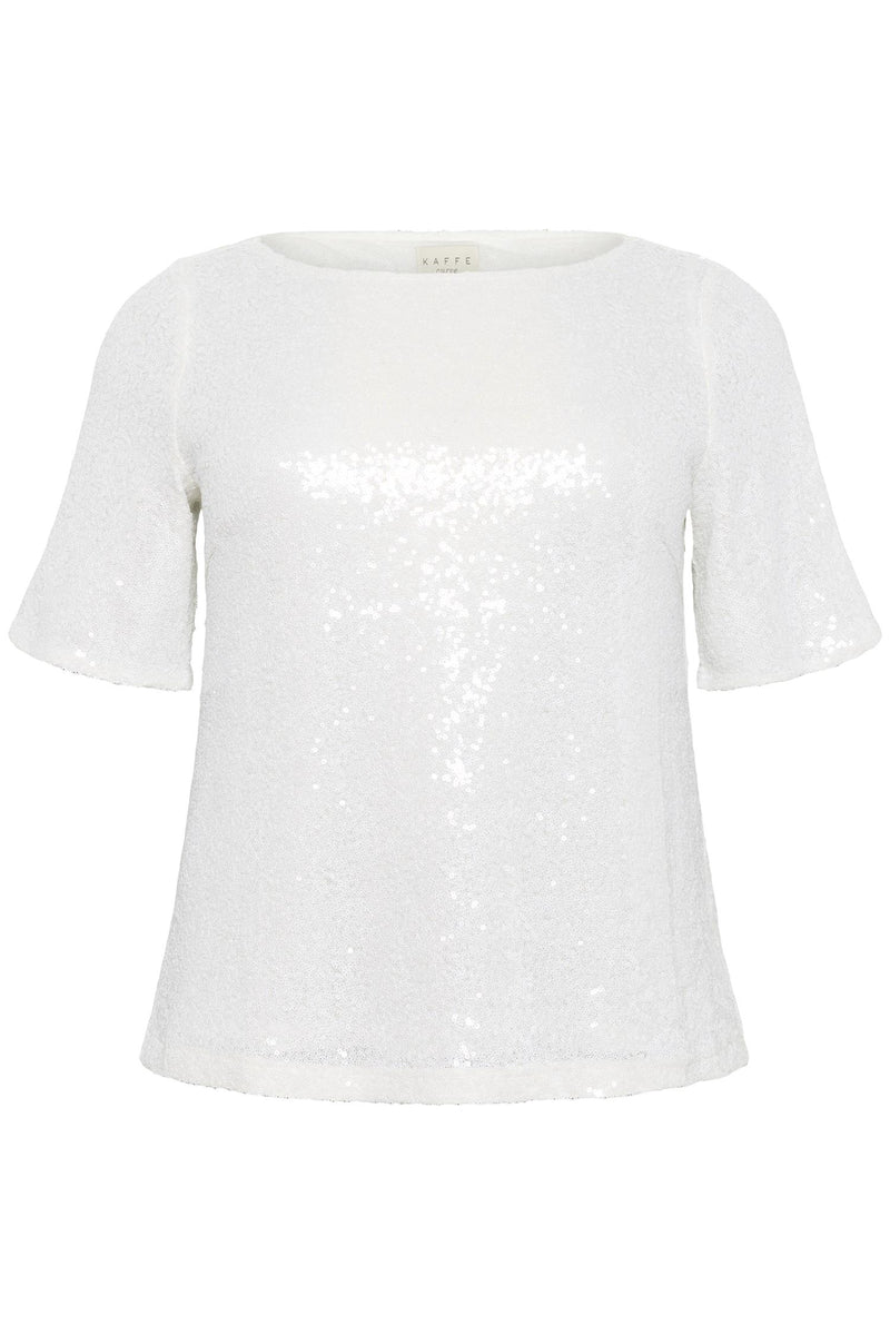 KCmirana Sequin Blouse Chalk