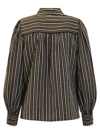Bluse m Striper - Black Mix
