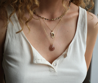 Kort kjede, smokey quartz, Bohemia