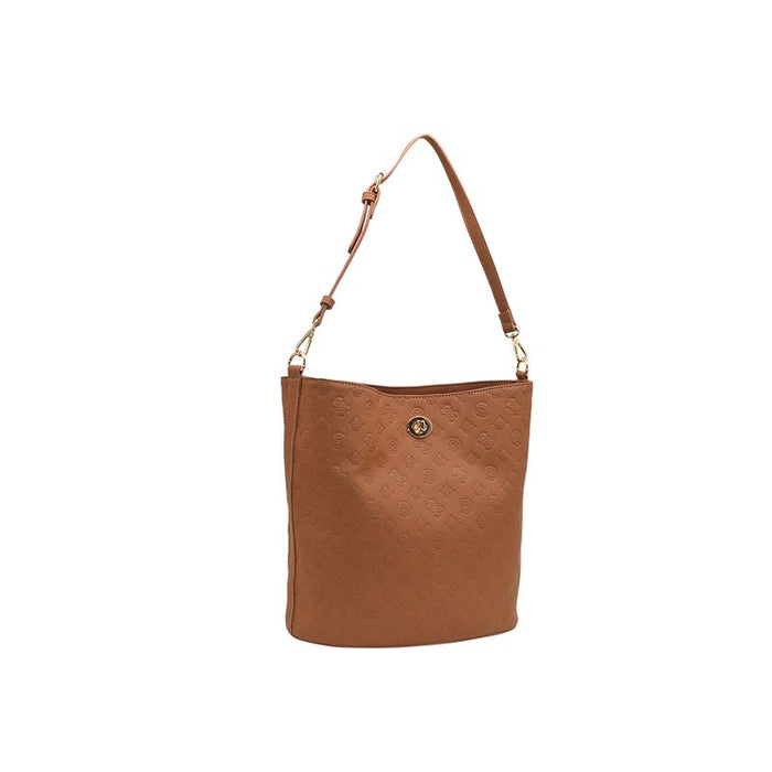 Ivory bucketbag - Cognac