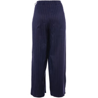 SNira wide trousers Blue White-Pinstripe