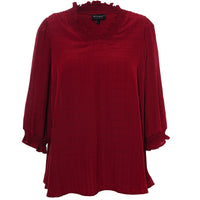 SFeodora Blouse with smock neck