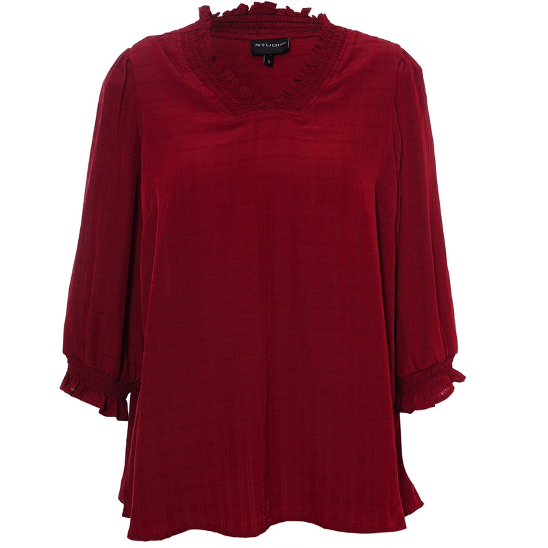 SFeodora Blouse with smock neck