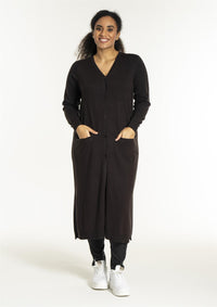 Helsinki Cardigan, FOOTLONG Dark Brown
