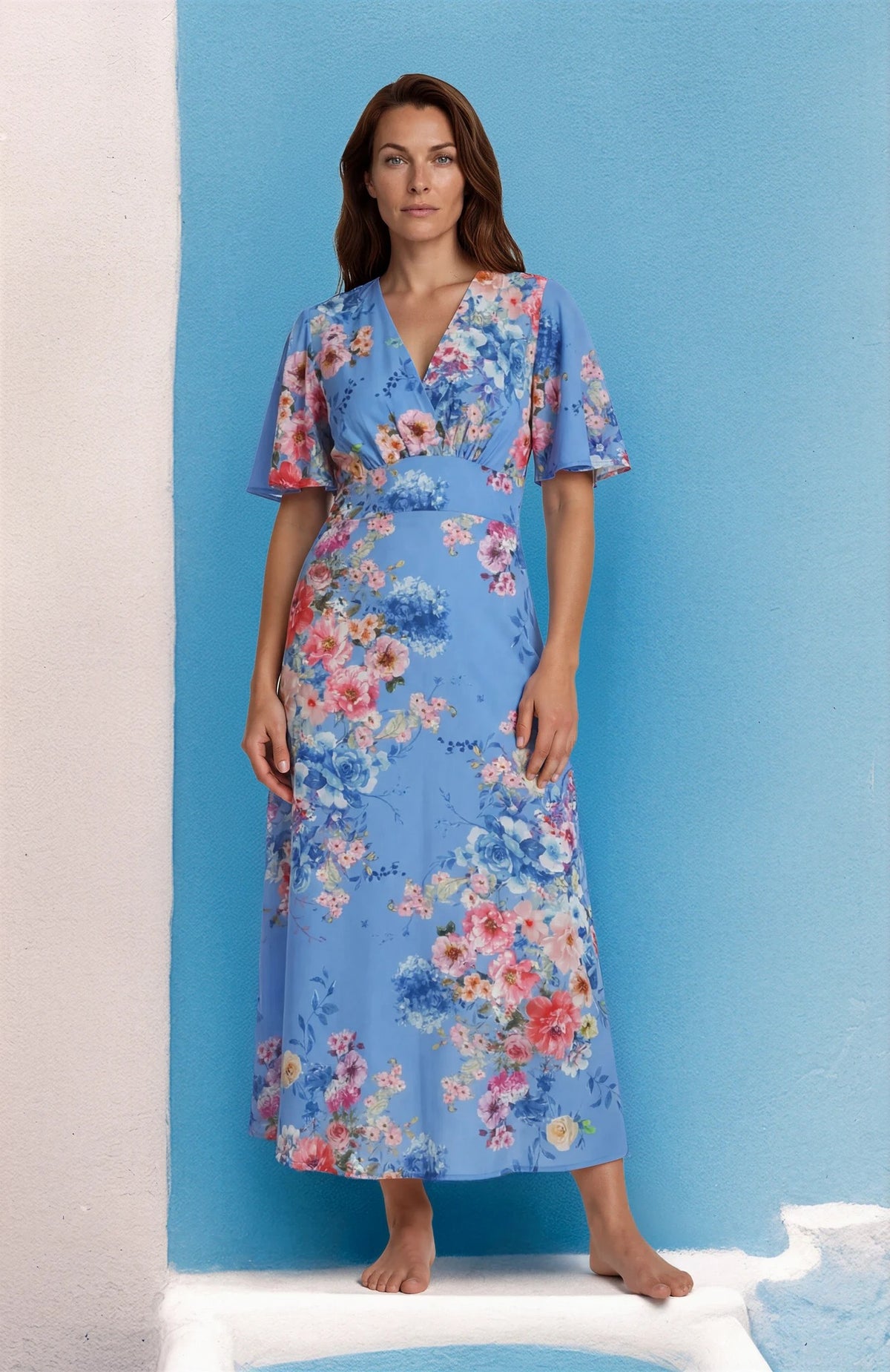 PERNILLE ROSE LONG DRESS Soft Blue